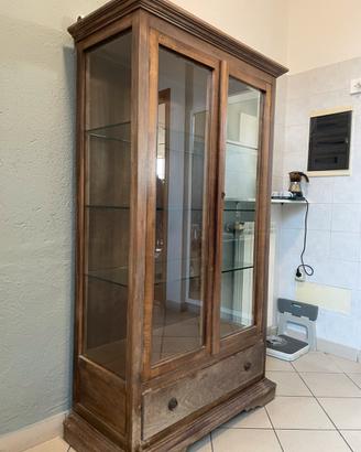 Vetrinetta in legno massello arte povera