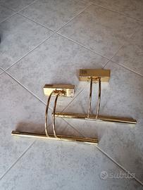 Applique per illuminare quadri in ottone (2 pezzi)
