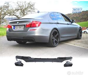 DIFFUSORE BMW F10 F11 LOOK M PERFORMANCE NERO LUCI