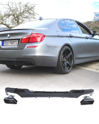 DIFFUSORE BMW F10 F11 LOOK M PERFORMANCE NERO LUCI