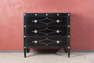 Comò a 3 Cassetti Nero