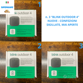 3x Blink Outdoor 4 Nuove HD WiFi Alexa 1080p