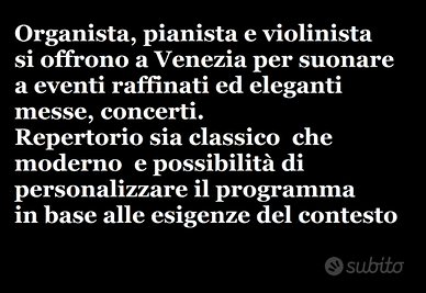 Violinista e pianista Venezia