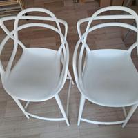 2 sgabelli kartell bianchi  h 65, opaco