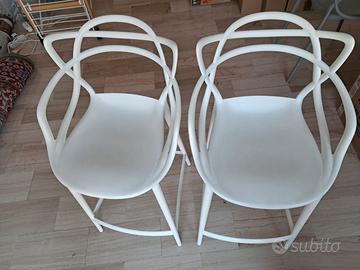 2 sgabelli kartell bianchi  h 65, opaco