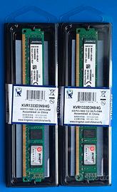 MEMORIE RAM KINGSTON 8GB (2x4 GB) DDR3 - 1333 MHz