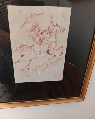 Giulio Falzoni amazzone disegno a china