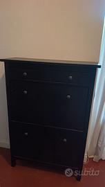 Scarpiera ikea Hemnes marrone/nero
