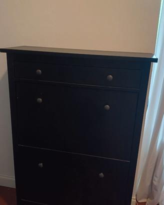 Scarpiera ikea Hemnes marrone/nero