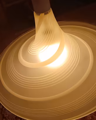 LAMPADARIO A SOSPENSIONE IN VETRO ARTISTICO