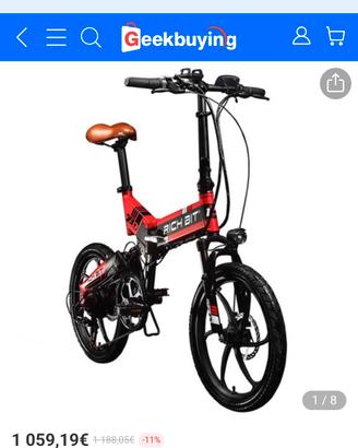 Bicicletta elettrica pieghevole 
