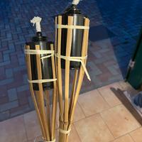 2 Fiaccole da esterno alte 90cm