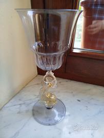 Calici lavorati di Murano.