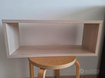 mensola espositore alzata parallelepipedo legno