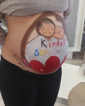 Belly painting, Pancione dipinto, mamma