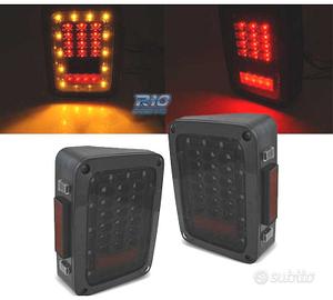 FANALI JEEP WRANGLER JK 07-18 A LED FUMÉ
