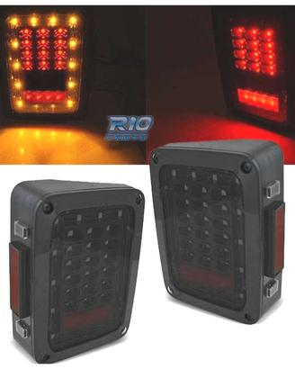 FANALI JEEP WRANGLER JK 07-18 A LED FUMÉ
