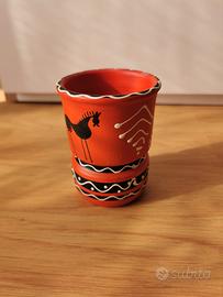 Vaso Deruta vintage in ceramica dipinto a mano