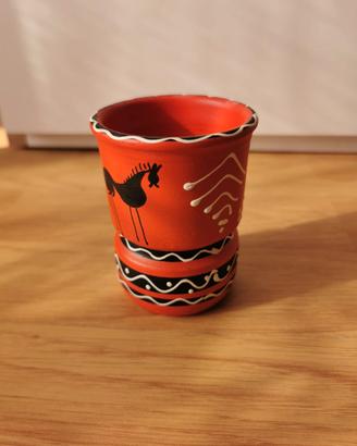 Vaso Deruta vintage in ceramica dipinto a mano