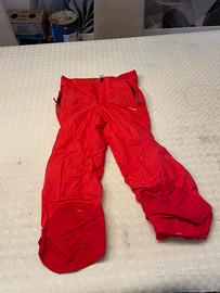 Pantaloni Snow rossi 10 anni