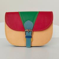 Borsa in pelle multicolore 