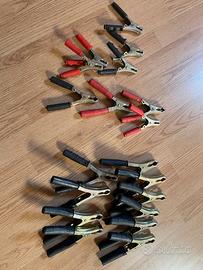 19 MORSETTI A COCCODRILLO VARIE MISURE IN RAME