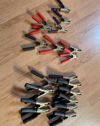 19 MORSETTI A COCCODRILLO VARIE MISURE IN RAME