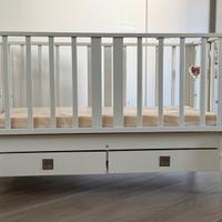 Culla Bimbi con Rete e Materasso in legno