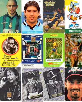 SCHEDE TELEFONICHE Giro ronaldo buffon mondiali j