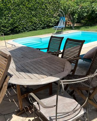 Set tavolo esterni con 10 sedie