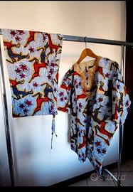 completo casacca e pantalone in cotone x yoga