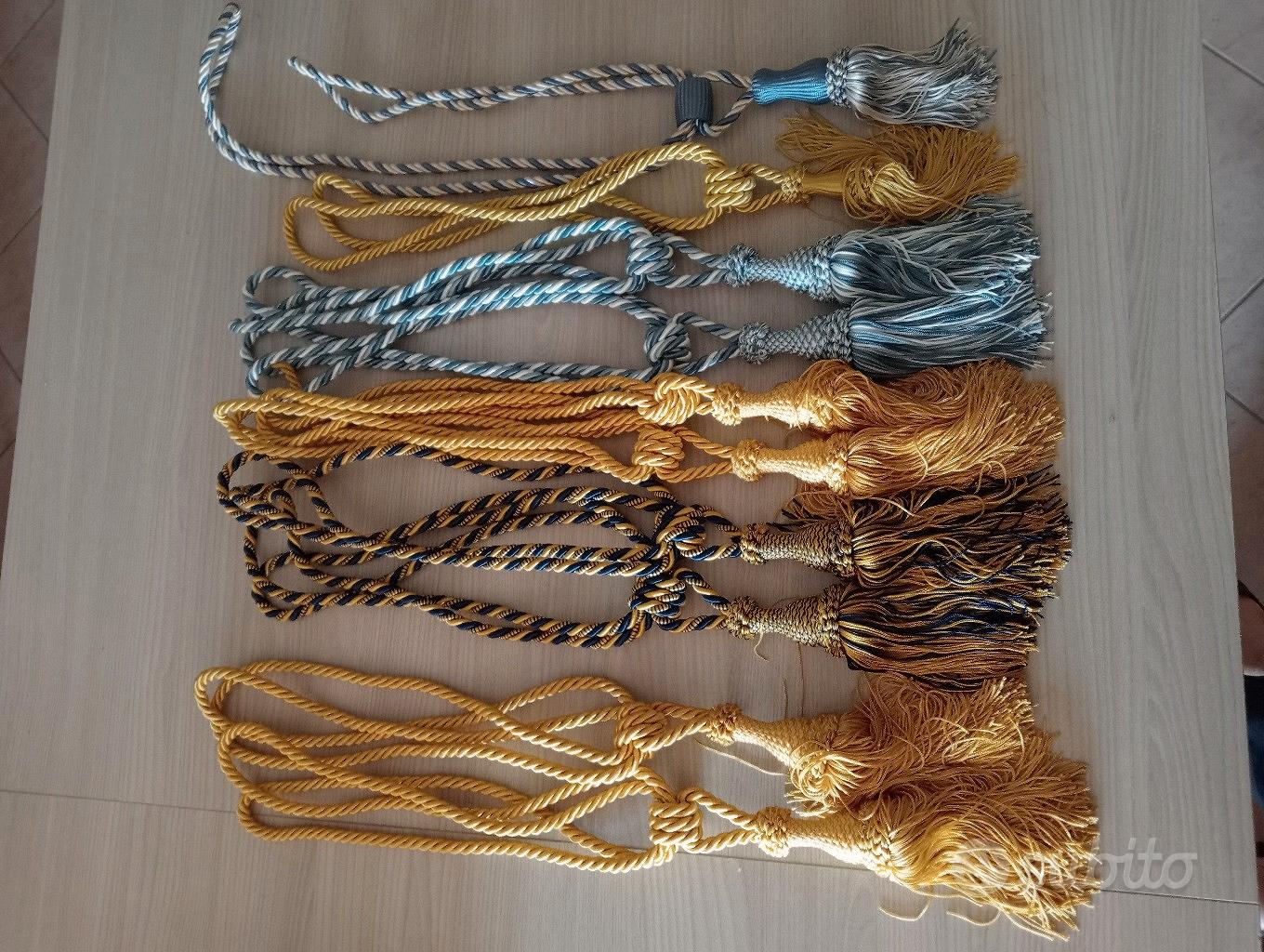 PATIKIL 2 Nappe Per Tende A Forma Di Zucca Con Cordone, Ferma Tende In Seta Poliestere Tono Oro, Lunghezza 70 Cm, Artigianali Per Casa, Ufficio, Caffè - 2