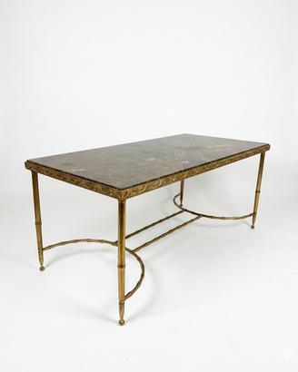 Tavolino marmo vintage design modernariato ottone