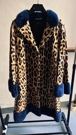Cappotto in kid leopardato