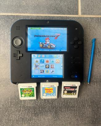 Nintendo 2DS console con 3 giochi + Mario Kart