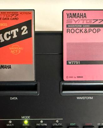 Yamaha SY77 + waveform card + voice data card