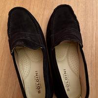 Mocassini uomo in camoscio nero Soldini