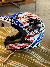 Casco Moto Cross Enduro Airoh CR901 PATRIOT Lucido