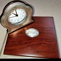orologio da tavolo vintage placcato in argento 