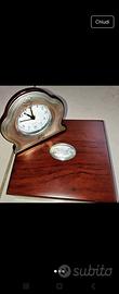 orologio da tavolo vintage placcato in argento 