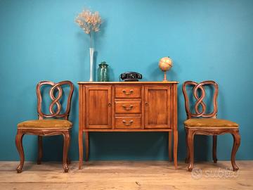 CREDENZA IN NOCE DA SALA STILE 700 MADIA CASSETTI