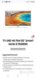 televisione samsung ultra hd 4k smart tv 55pollici