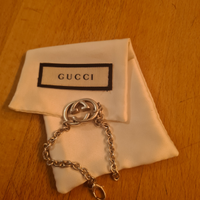 Bracciale e anello in argento originale Gucci