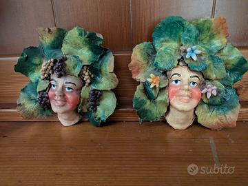 teste in terracotta artigianato siciliano