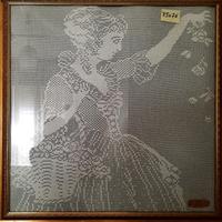 Quadro punto a croce con cornice 75x76