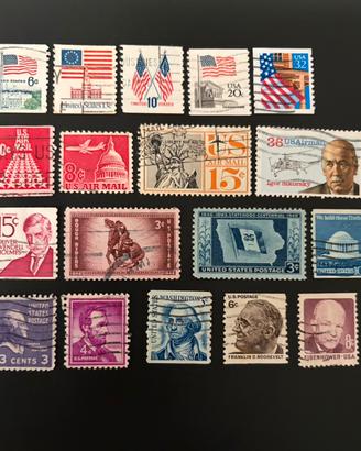Lotto 18 francobolli USA vintage – Stati Uniti