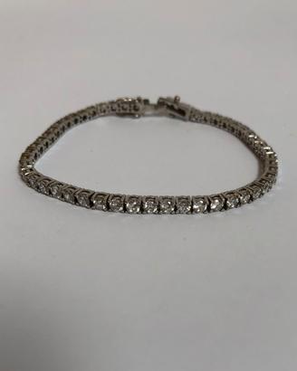 Elegante Bracciale Tennis in Argento 925 e Zirconi