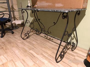 Tavolo/Consolle in ferro battuto