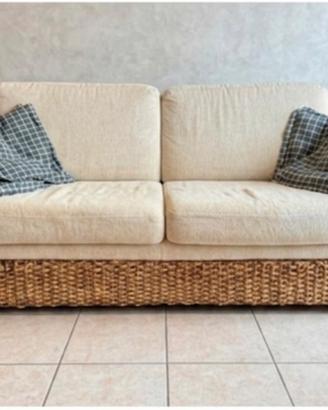 Divano letro 2 posti in fibra naturale (rattan )