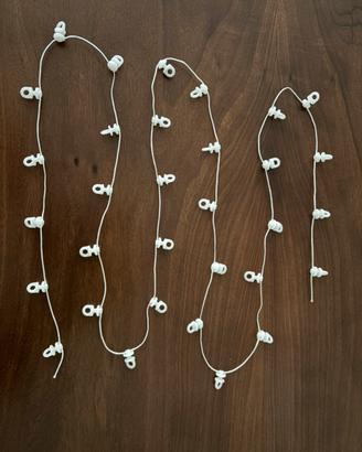 Puleggia ganci per tende a onde - 186cm, passo 6cm